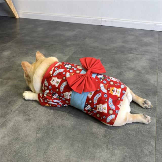 300円クーポン付き】フレンチブルドック服 犬 着物 浴衣 晴れ着 袴