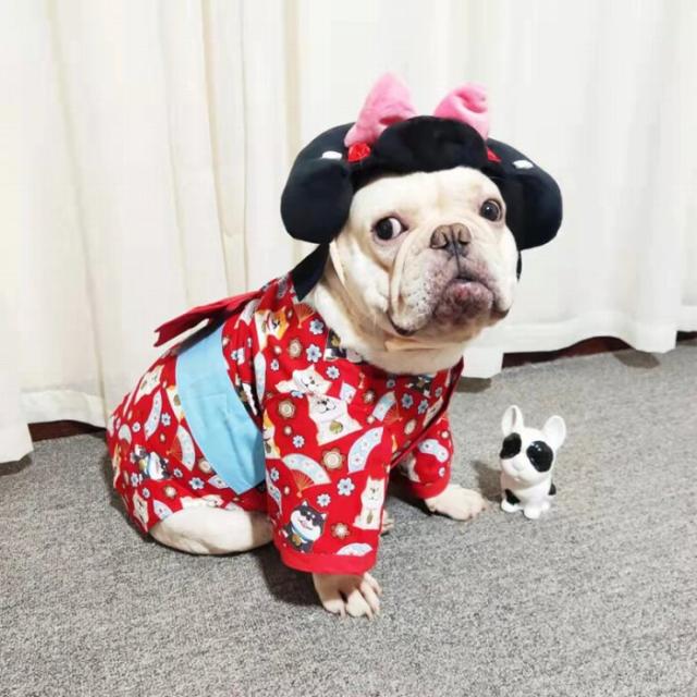 300円クーポン付き】フレンチブルドック服 犬 着物 浴衣 晴れ着 袴
