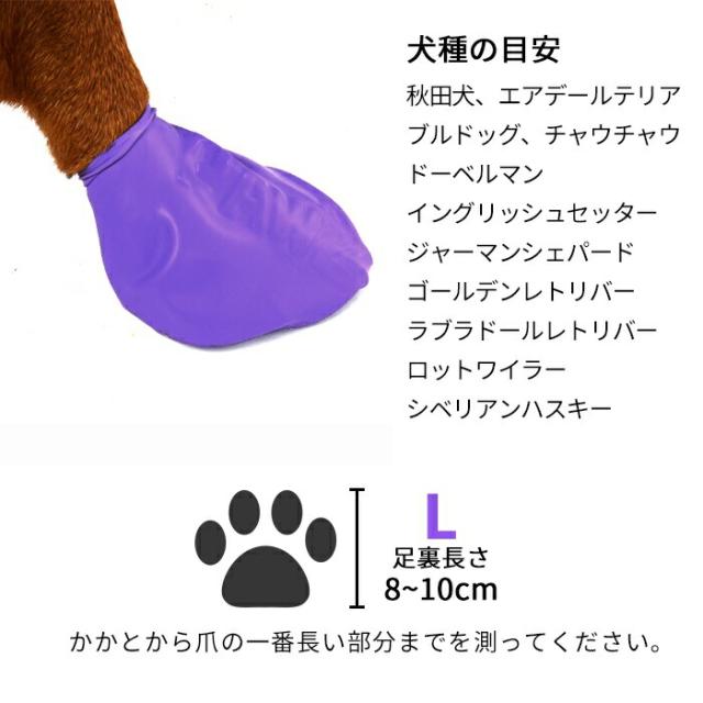 300円クーポン付き】 【お試し4枚 L】PAWZ ドッグブーツ 4足入り 