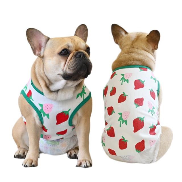 犬服あったかボアタンクトップイチゴ　見本 犬服あったかボアタンクトップイチゴ 見本
