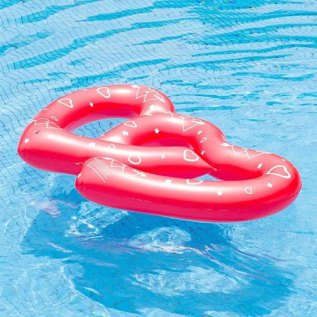 大きな浮き輪 特大サイズ スイカ カップル うきわ 可愛い レッド 浮き  