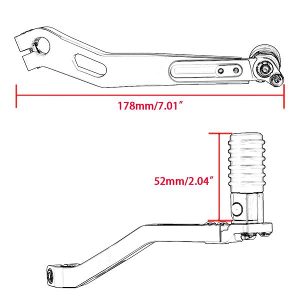 オートバイ用の調整可能な折りたたみ式ギアレバー,shペダルハンドル