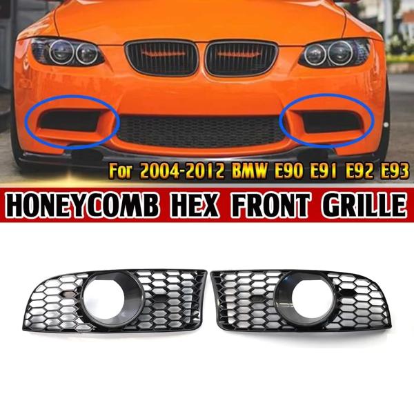 1 ペア M3 スタイル車のフロントバンパー下部フォグライトランプグリルグリル交換 BMW 3 シリーズ E90 E91 E92 E93 2006-2011