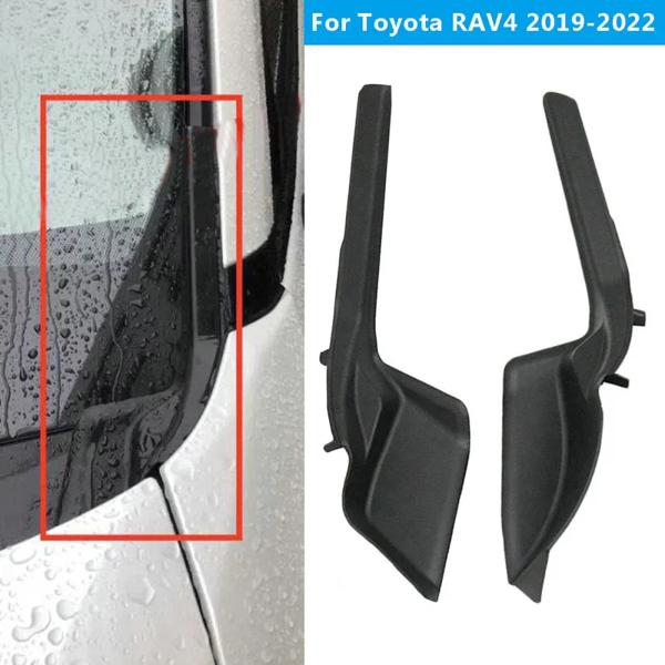車のフロントフロントガラスワイパー、サイドカウルエクステンションカバー、トヨタrav4用プラスチック、2019、2020、2021、2022、53866-0r070、53867-0r070、1ペア