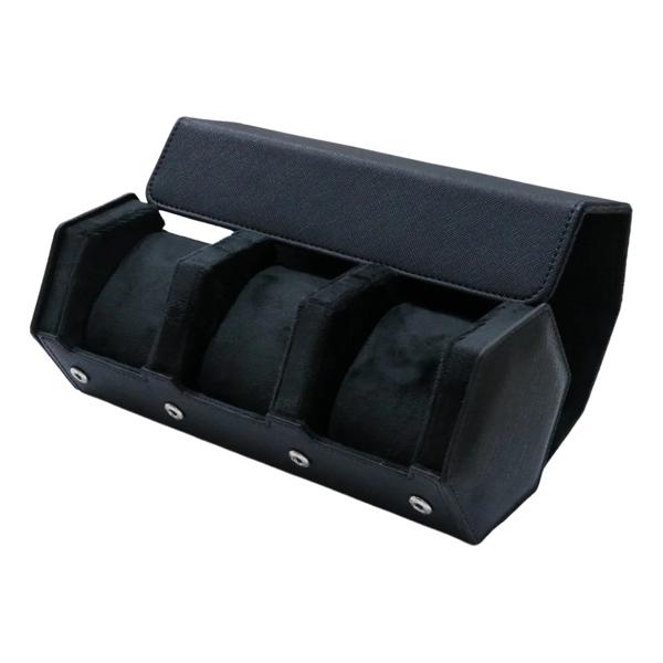 Hexago 3 スロット時計ロールトラベルケースポータブルヴィンテージレザー時計ディスプレイケース収納ボックス時計オーガナイザー男性クリスマスギフト