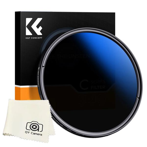 K&amp;F Concept 67mm 可変 ND2 ND400 フィルター 77mm 82mm ブルーコーティング 9 ストップ ND フィルター C シリーズ 49mm 52mm 55mm 58mm 62mm 77mm