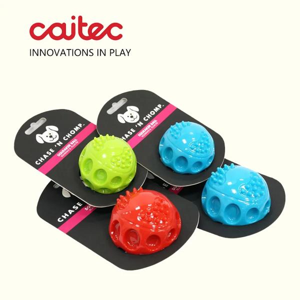Caitec-犬のための耐久性のあるスクイーキーバウンスボール,寝袋,ペットのおもちゃ,引っかき傷に強い