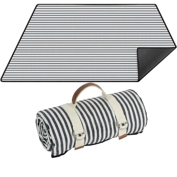 キャリーストラップ付きの大きなピクニックブランケット,ビーチマット,家族のキャンプパーティー,防水,ポータブル