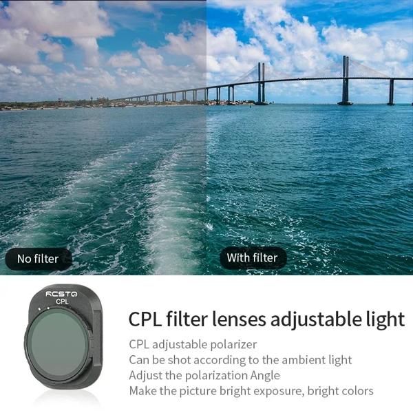 RCSTQ DJI ミニ 4 プロ ND フィルタードローンカメラレンズフィルターセット UV CPL ND8 ND16 ND32 ND64 ND/PL DJI ミニ 4 プロアクセサリー_2