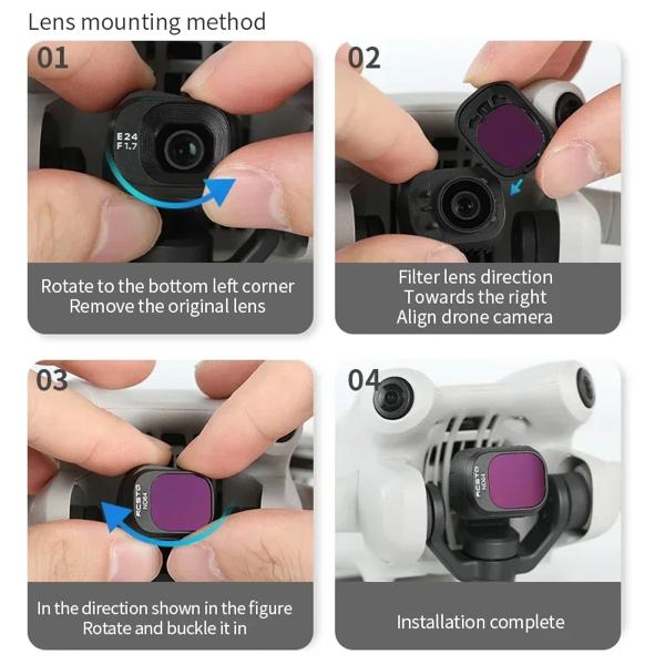 RCSTQ DJI ミニ 4 プロ ND フィルタードローンカメラレンズフィルターセット UV CPL ND8 ND16 ND32 ND64 ND/PL DJI ミニ 4 プロアクセサリー_5