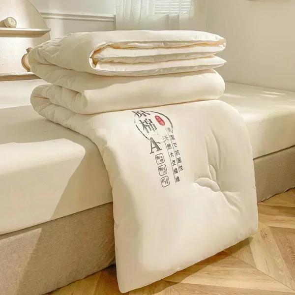 綿100% の生地,国産品充填,春,夏,秋,冬用掛け布団,暖かい毛布用