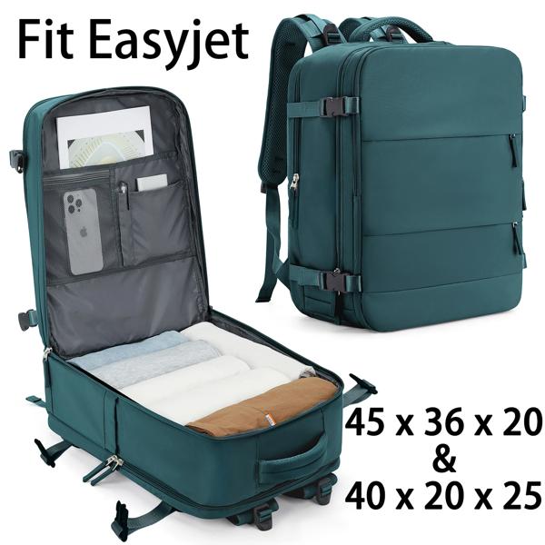 Easyjet キャビンバッグ 45x36x20 バックパック、40x20x25 Ryanair 機内持ち込み手荷物、女性/男性飛行機旅行バックパック、キャビンサイズのラップトップバックパック