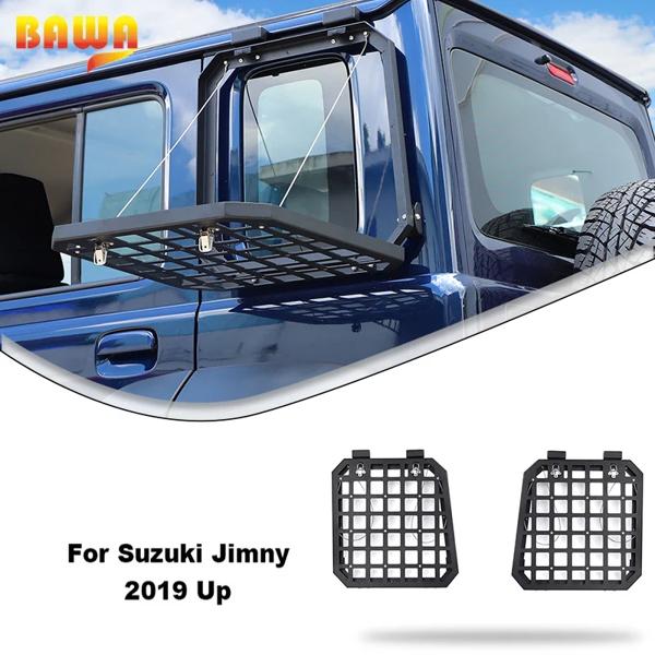 バワ窓保護フレーム、スズキジムニー4ドア用ガラスアーマーラック2019 2020 2021 2022 2023 2024、アクセサリー