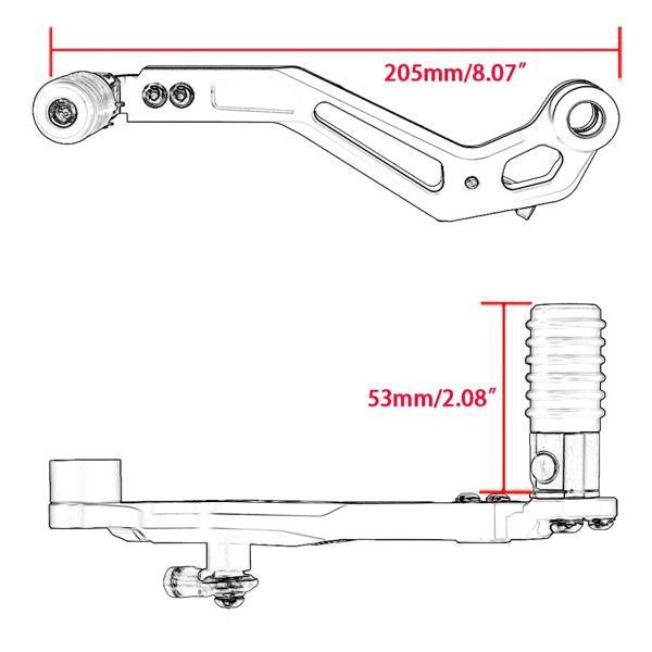 V-stromスカート650 v-strom 650/xt dl650 2017-2021 2018 2019用の調整可能な折りたたみギアレバー スズキv-stromスカート650 v-strom 650/xt dl650 2017-2021 2019用の調整