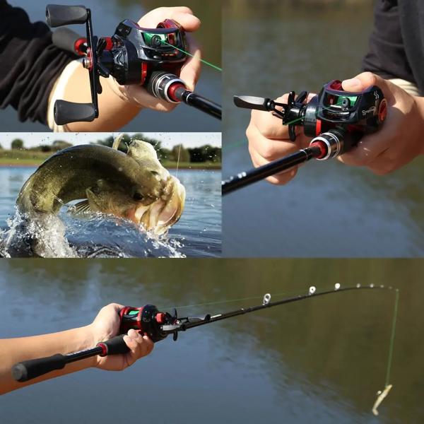 Sougayilang-カーボンファイバー釣り竿とリール,シーバス,パイク,最大抗力8kg, 1.8 m, 2.1m