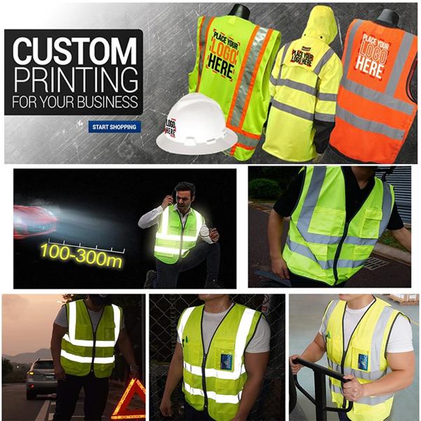 男性と女性のための反射安全ベスト,高視認性,空白のカスタムロゴ,