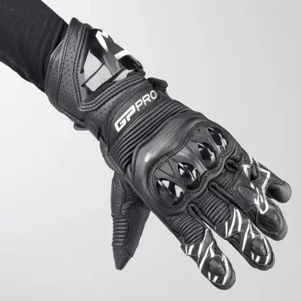 オートバイの手袋 GPPROR 3 革レーシングモト手袋男性耐摩耗性本物のモトクロス手袋通気性 Guantes モト