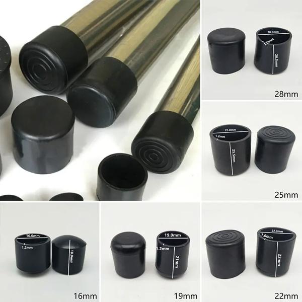 床保護用の丸いゴム製椅子カバー 6 810 12-28mm 家具の脚用のゴム製家具カバー 10ユニット