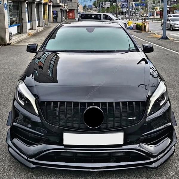 メルセデスベンツ A クラス W176 A200 A260 A45 AMG 2013-2018 車のフロントバンパーリップスポイラーディフューザー ABS スプリッターボディキットチューニング