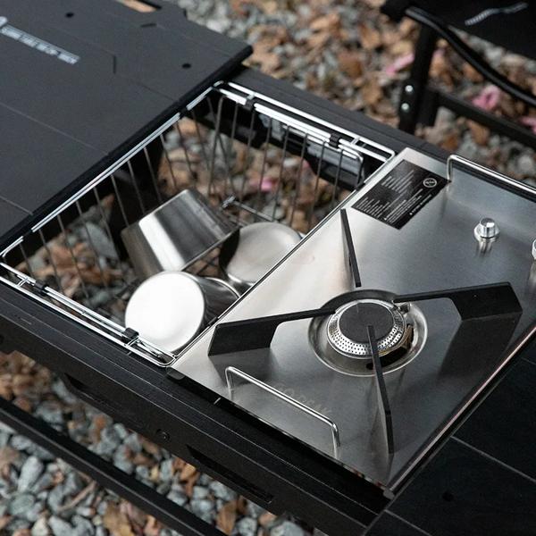 折りたたみ式提げ篭付き添い人キャンプバスケット 軽さ軽銀アロイ 速見表付属品 携帯型納める