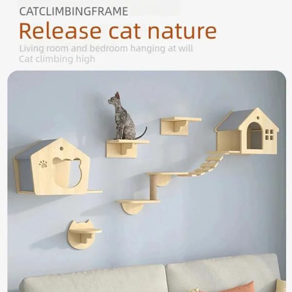 壁に取り付けられた猫のスクレーパー,引っかき棒,傷,ペットの引っかき棒,ソファ,猫のアクセサリー_1