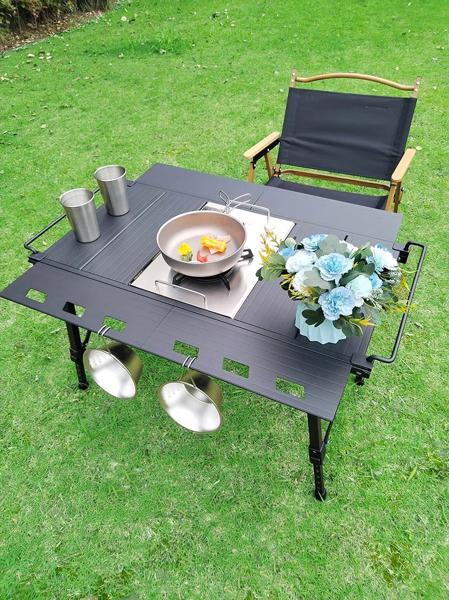 軽量折りたたみ式キャンプテーブル、多機能igtテーブルロール火鉢