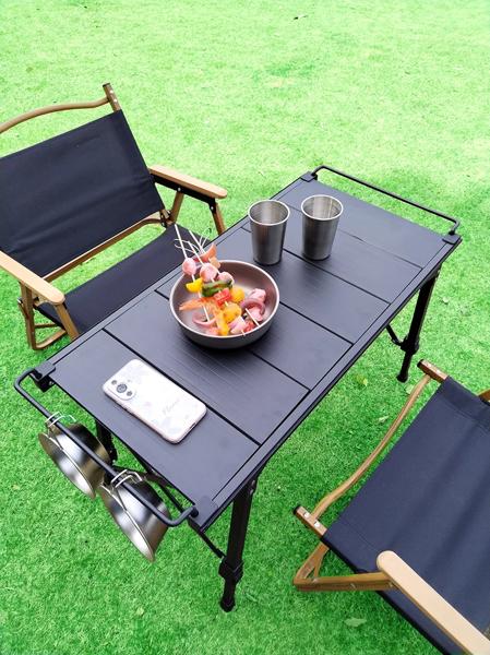 軽量折りたたみ式キャンプテーブル、多機能igtテーブルロール火鉢
