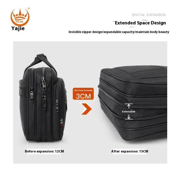 ビジネス メンズ ブリーフケース キャンバス 防水 大容量 15.6インチ