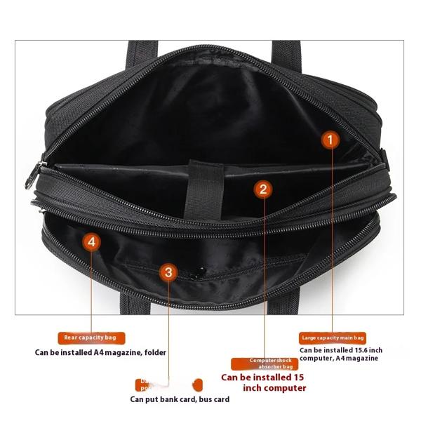 ビジネス メンズ ブリーフケース キャンバス 防水 大容量 15.6インチ