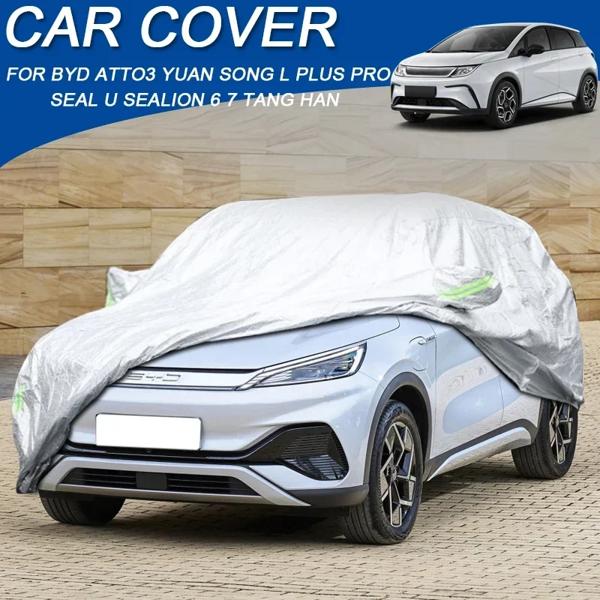 BYD ATTO3 YUAN SONG L CHAZOR KING DOLPHIN MINI SEAGULL ATTO2 HAN TANG EV M6 SEAL ATTO4 SEALION6 7用 210Tポリエステル製カーカバー