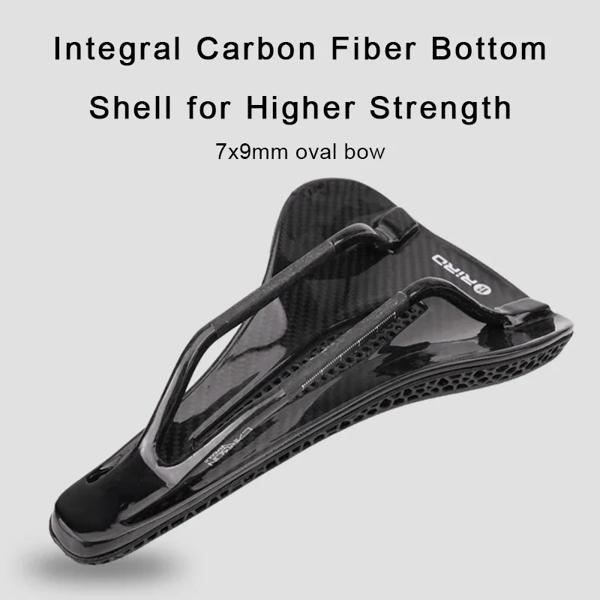 RIRO-カーボンファイバーバイクサドル 超軽量 3Dプリント ロードバイク