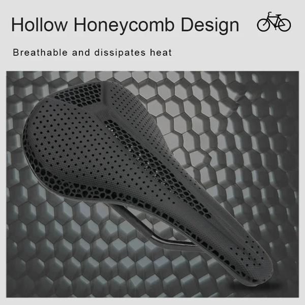 RIRO-カーボンファイバーバイクサドル 超軽量 3Dプリント ロードバイク