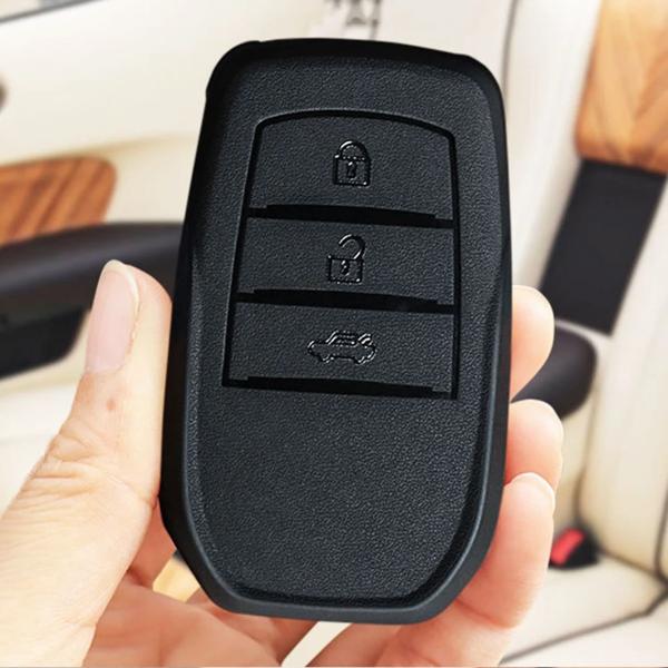 車のキーホルダーホルダー 2つまたは3つのボタンを備えたリモートキーホルダーアクセサリー トヨタヤリス rav4 2021 hilux 2024 chr revo auris innova