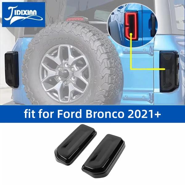 Jidixian-車のテールライト,装飾カバー,スモークブラック,フォードブロンコに適したアクセサリー2021 2022 2023 2024