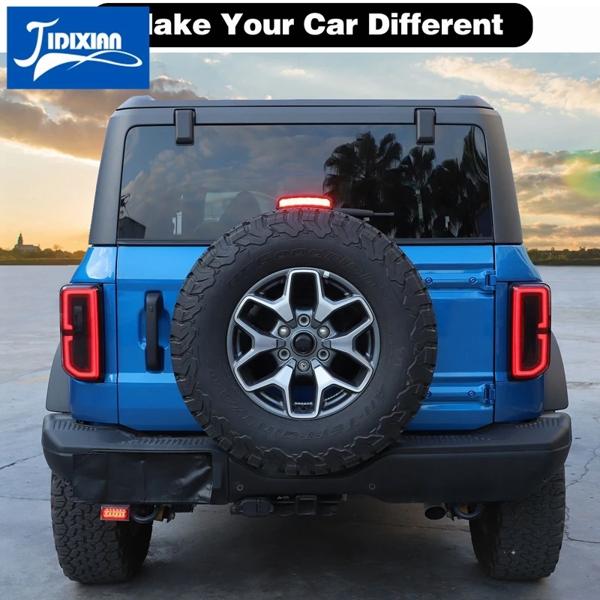 Jidixian-車のテールライト,装飾カバー,スモークブラック,フォードブロンコに適したアクセサリー2021 2022 2023 2024