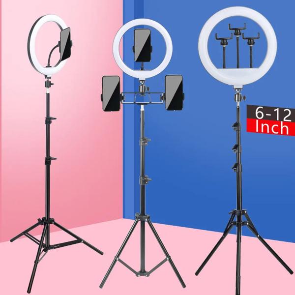 6〜12インチの自撮りリングライト 14インチの写真スタジオ ライブビデオストリーミング用の三脚ライト