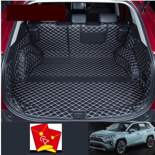 車のトランク用の革製保護マット,トランク用の保護アクセサリー,インテリアカバー,トヨタRav4 rav 4 xa50 xa 50 2020 2021