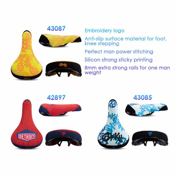 Funsea 自転車サドルウイリーシリコン印刷シート自転車用フランネル自転車シート刺繍ロゴ 8 ミリメートルレール_5