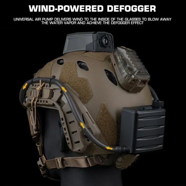戦術的な防曇ゴーグルキット エアソフト撮影 曇り止め デフォッガー ファン モトクロス 登山 保護メガネ スキーマスク用