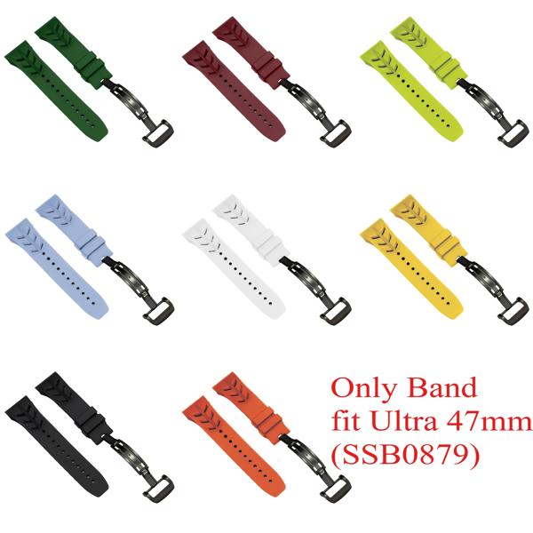 サムスンギャラクシーウォッチ用カーボンケースラバーストラップ、7 ultra用のみストラップ、47mm、ssb0879に適合の通販は