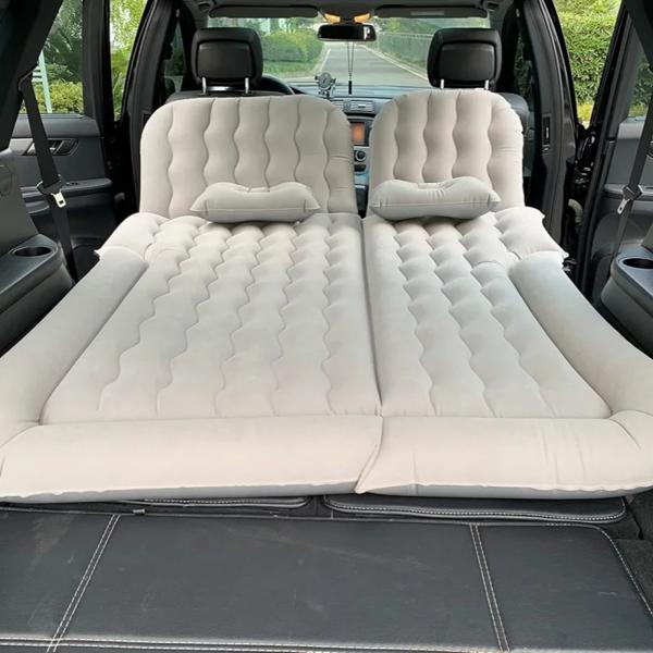 自動インフレータブルマットレス後部座席旅行快適なマットレスポータブル屋外キャンプ折りたたみ植毛パッドハイキング用