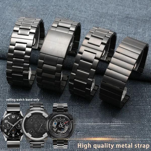 男性用ステンレススチール時計ストラップ,7冷蔵庫,大きくて頑丈なブレスレット,24mm, 26mm, 28mm, 30mm