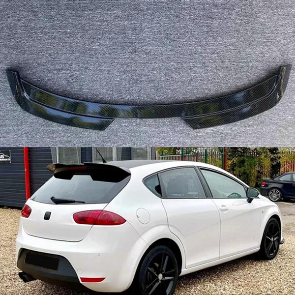 シートレオン用リアスポイラー,シートレオンmk2 2009-2012,カーボンファイバールック,腹筋プラスチック,トランクのふたカバー,車のスタイリング
