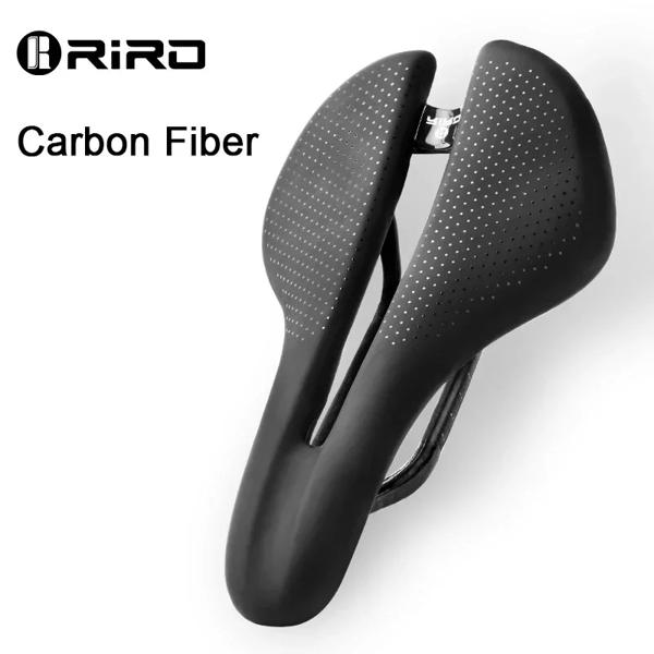 Riro-カーボンファイバー透かし彫り自転車サドル 軽量マウンテンバイク ロードバイク トライアスロン 130g