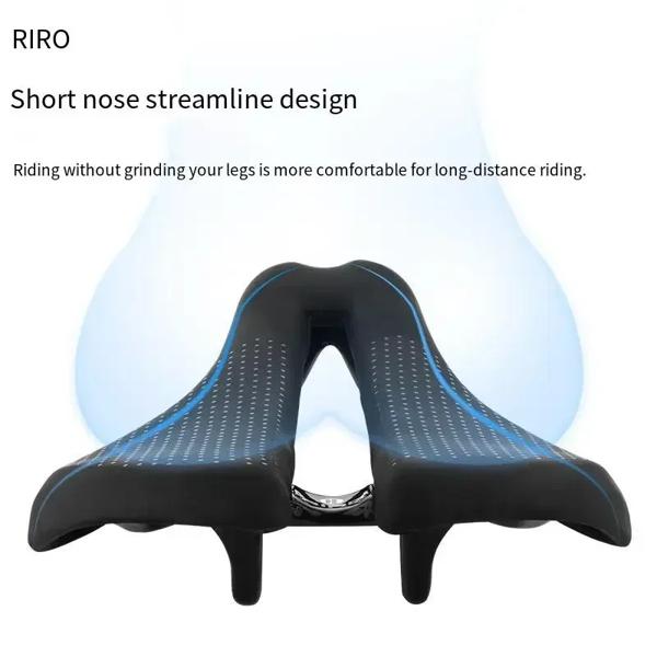 Riro-カーボンファイバー透かし彫り自転車サドル 軽量マウンテンバイク ロードバイク トライアスロン 130g_5
