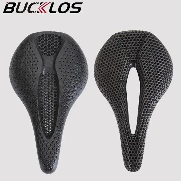 BUCKLOS 3D プリントカーボンサドル MTB ロードバイクサドルシート自転車中空軽量自転車シートクッション自転車アクセサリー