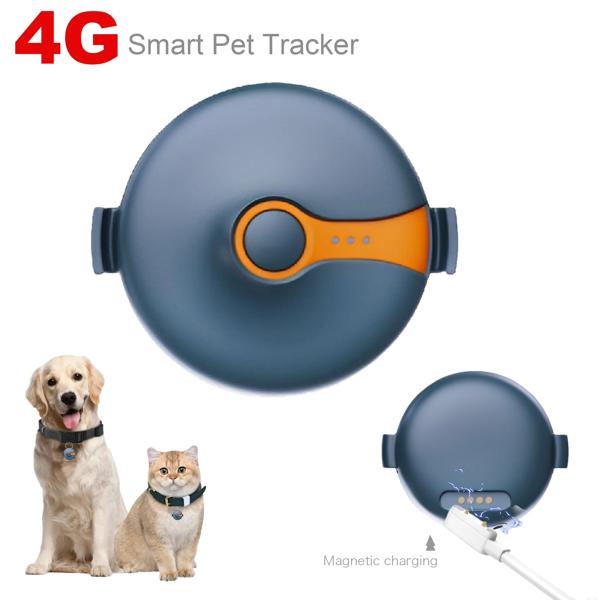 ミニGPS犬と猫の追跡,4g,防水,リモコン,リアルタイム,損失防止,履歴追跡,ペットアクセサリー
