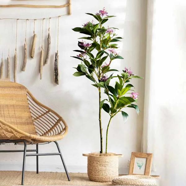 人工の熱帯のイタチの木の枝,大きな植物,プラスチック製のフィドル,フェイクマグノリアの木,家の庭の装飾,80 cm, 120cm