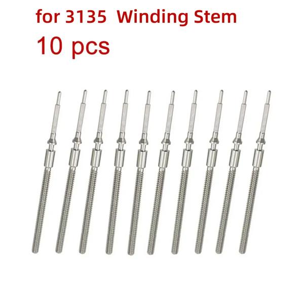 3135 ステムムーブメント修復ツール 3135 ムーブメント巻線ステム 1/2/3/5/10 個スチールハンドルロッド金属時計ステム 3186 3130 ユニバーサル