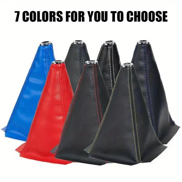 車のギアシフトノブカバー,ユニバーサルレザープロテクター,防水装飾,ほとんどのマニュアル,車,トラックに適していますの通販は